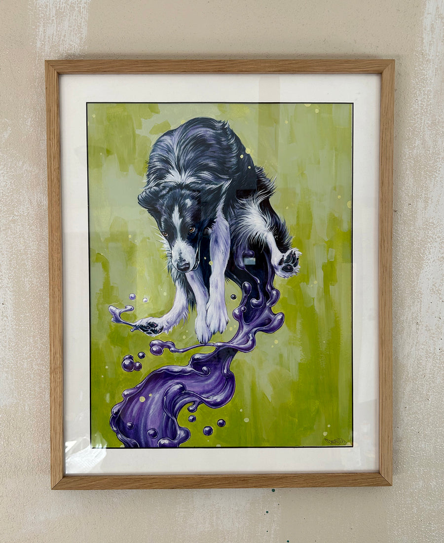 Grape Soda Skunk Dog Original Painting