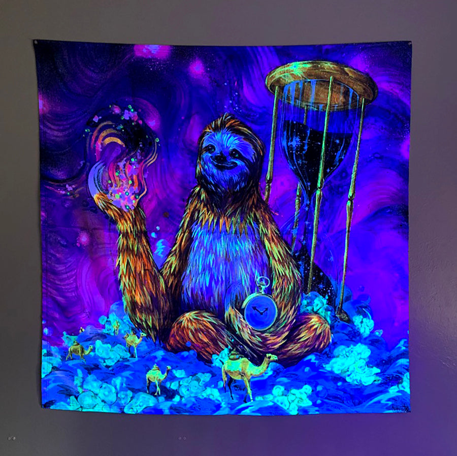 Time Master Poop Sloth Tapestry